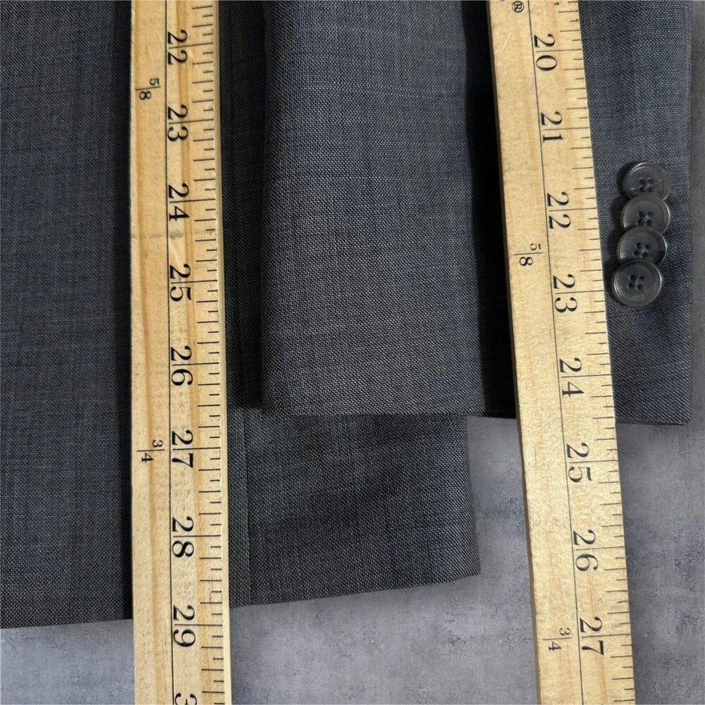 TOMMY HILFIGER Men’s Blazer 38R Sport Coat 2-Button Jacket Gray Wool 2-Vent